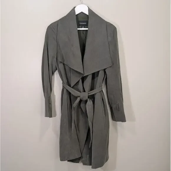 Club Monaco 'Ellayne' Trench Coat Seaweed Green Neutral Classic - Size S - Picture 1 of 9